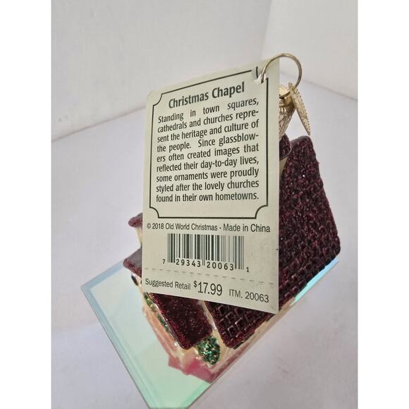 Old World Christmas Church Collection Glass Blown Tree Ornament - Picture 3 of 6